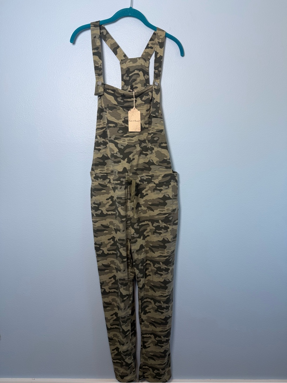 Hem & Thread Camo Utility Jumpsuit in Olive Camo